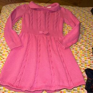 Gymboree Toddler Girls Size 4T Long Sleeve Pink Sweater Dress